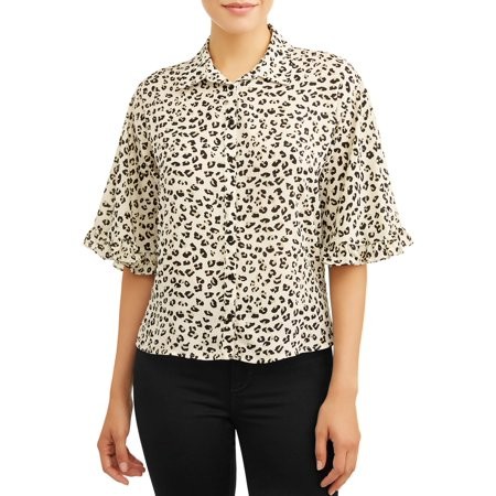 Women's Casual Summer Button Blouse | Walmart (US)
