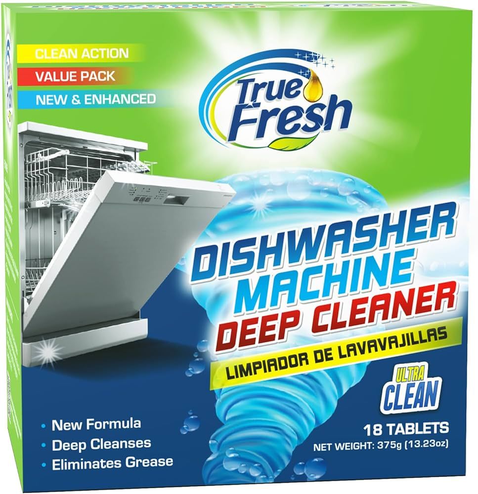 True Fresh Dishwasher Cleaner and Deodorizer Tablets 18-Pack of 20g Deep Cleaning - Heavy Duty De... | Amazon (US)