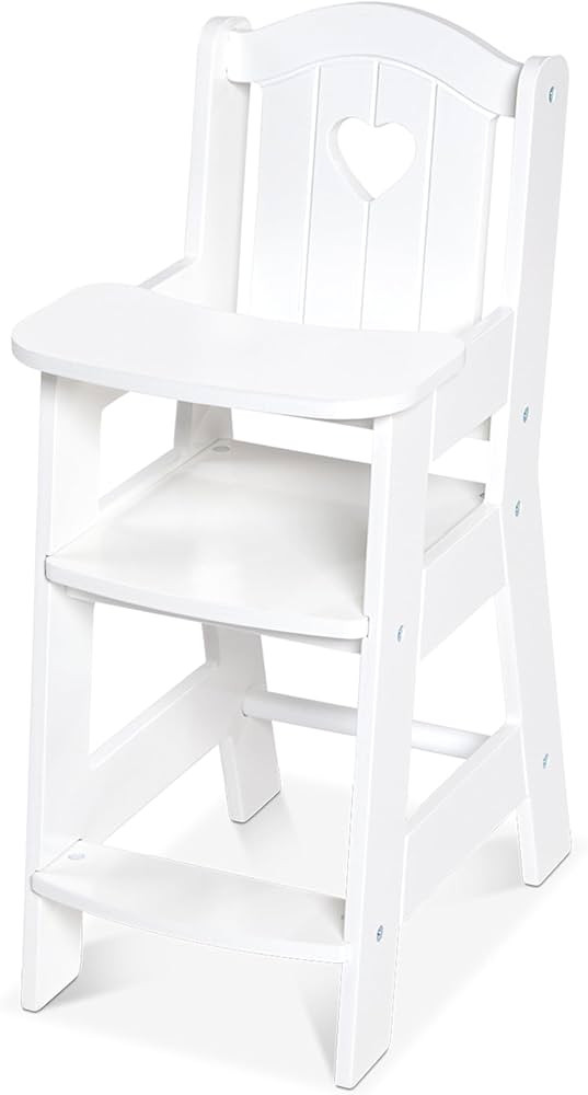 Melissa & Doug Mine to Love Wooden Play High Chair for Dolls, Stuffed Animals - White (45.7 cm H ... | Amazon (CA)