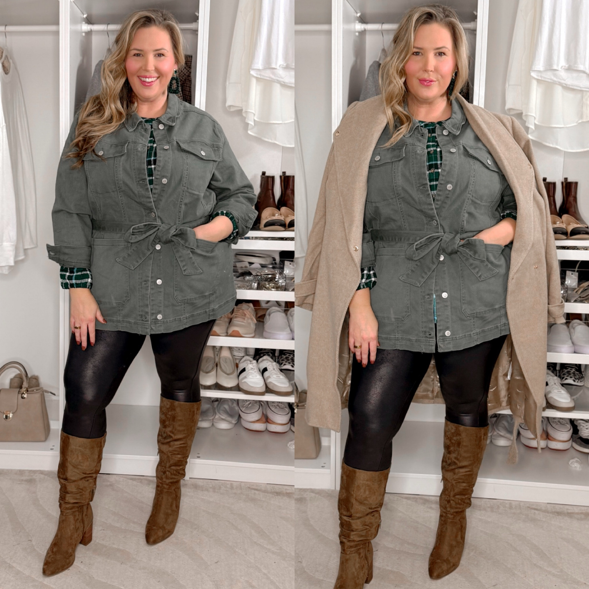 Day 10: Spanx faux leather leggings 2x, blouse and jacket are a 2x! Size up in the coat, the 2X is too tight! Use my discount code ASHLEYDXSPANX for 20% off and free shipping!

Plus size outfits, plus size fashion, winter trends, winter fashion, everyday outfit, comfy casual, leather leggings

#LTKPlusSize #LTKStyleTip #LTKSeasonal
