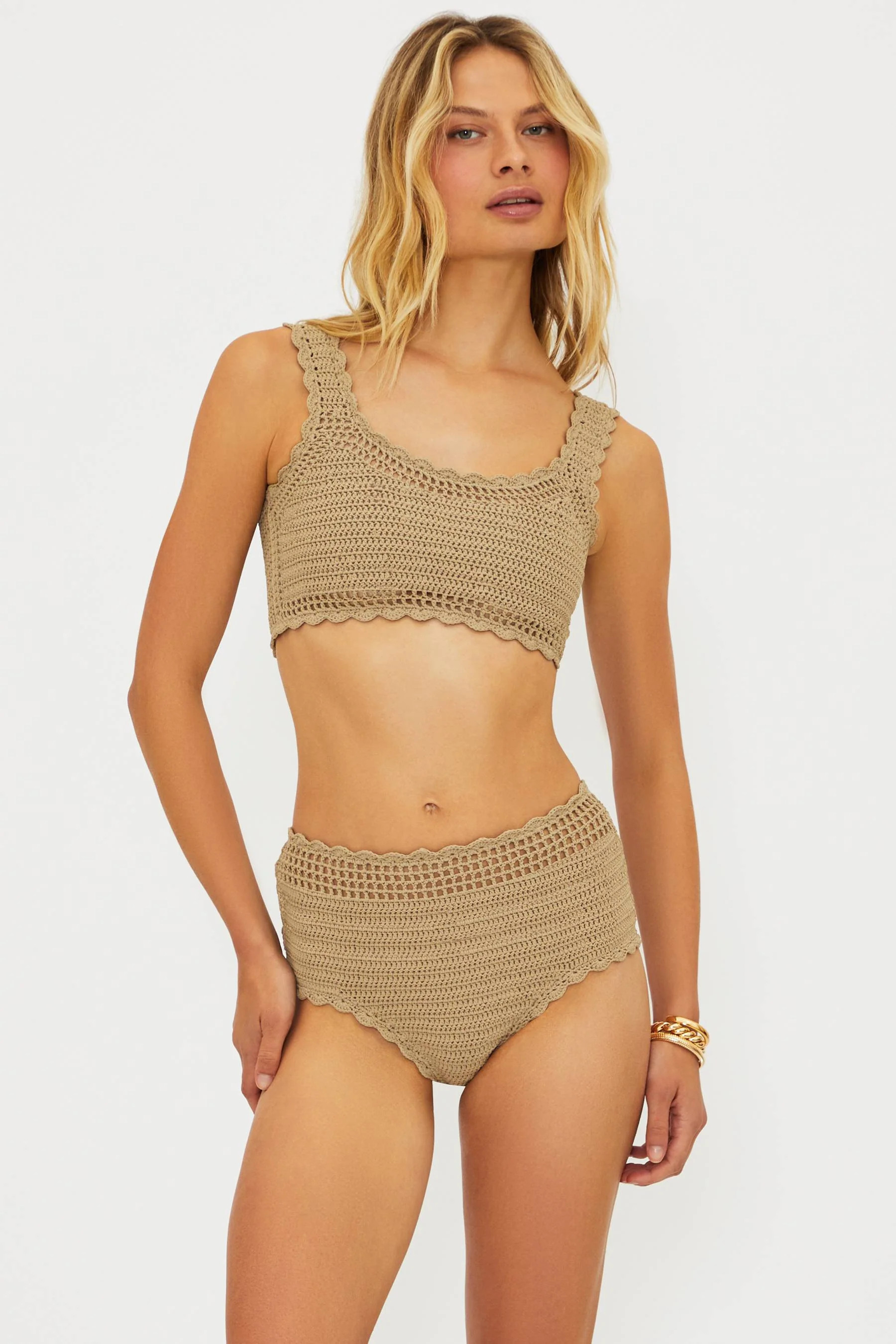 ANDY TOP TAN CROCHET | Beach Riot