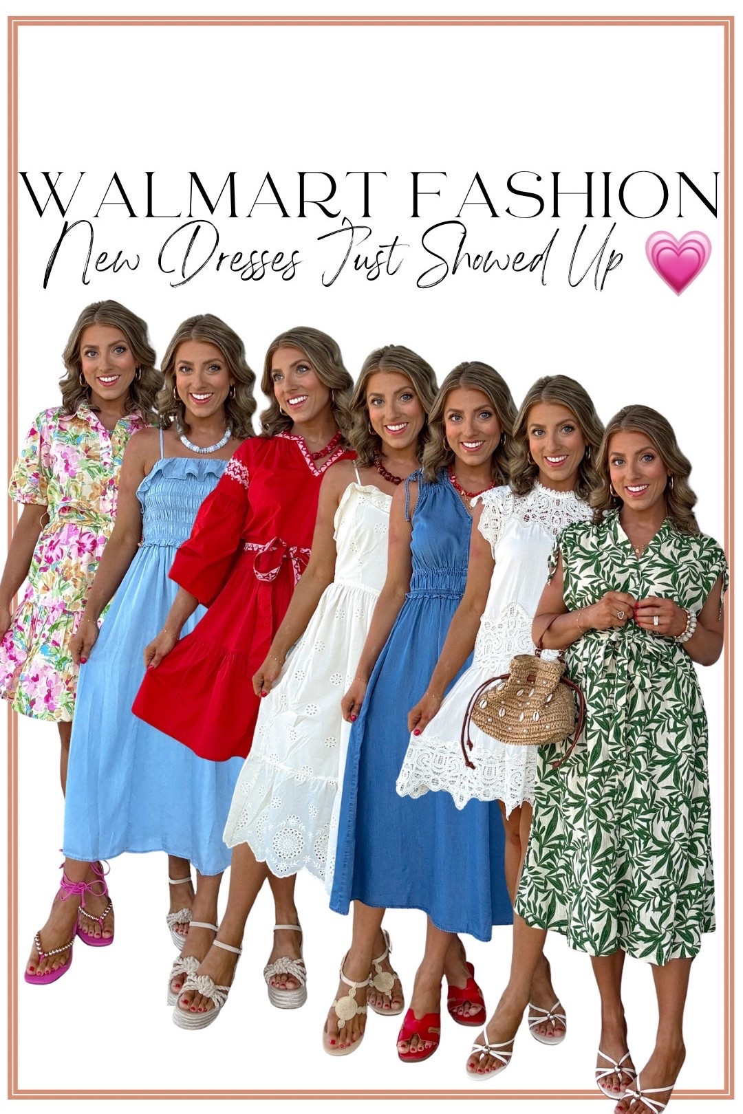 Walmart dresses are absolutely having a moment 😍 From breezy smocked midis and eyelet details to bold pops of color and tropical prints… these new Walmart fashion arrivals look SO much more expensive than they are 👏🏻

I seriously cannot pick a favorite 💕 The blue smocked maxi is giving vacation vibes, the white eyelet dresses are perfect for summer events, and that green printed midi might be one of the prettiest Walmart dresses I’ve seen lately 🌿❤️ And can we talk about all the cute sandals and accessories paired with them?!

If you’re looking for affordable summer dresses, vacation outfits, brunch looks, wedding guest dress options, or just easy everyday dresses that feel cute and effortless… Walmart understood the assignment 🤍 Linking every look before sizes start disappearing!

#WalmartFashion #WalmartFinds #WalmartNewArrivals #SummerDresses #AffordableFashion #MidiDress #EyeletDress #SmockedDress #VacationStyle #SummerOutfits #WomensFashion #AffordableStyle #DressSeason #FashionFinds #EverydayStyle #MomStyle #VacationOutfits #WalmartStyle #LTKStyle #OOTD

#LTKootd #LTKPetite