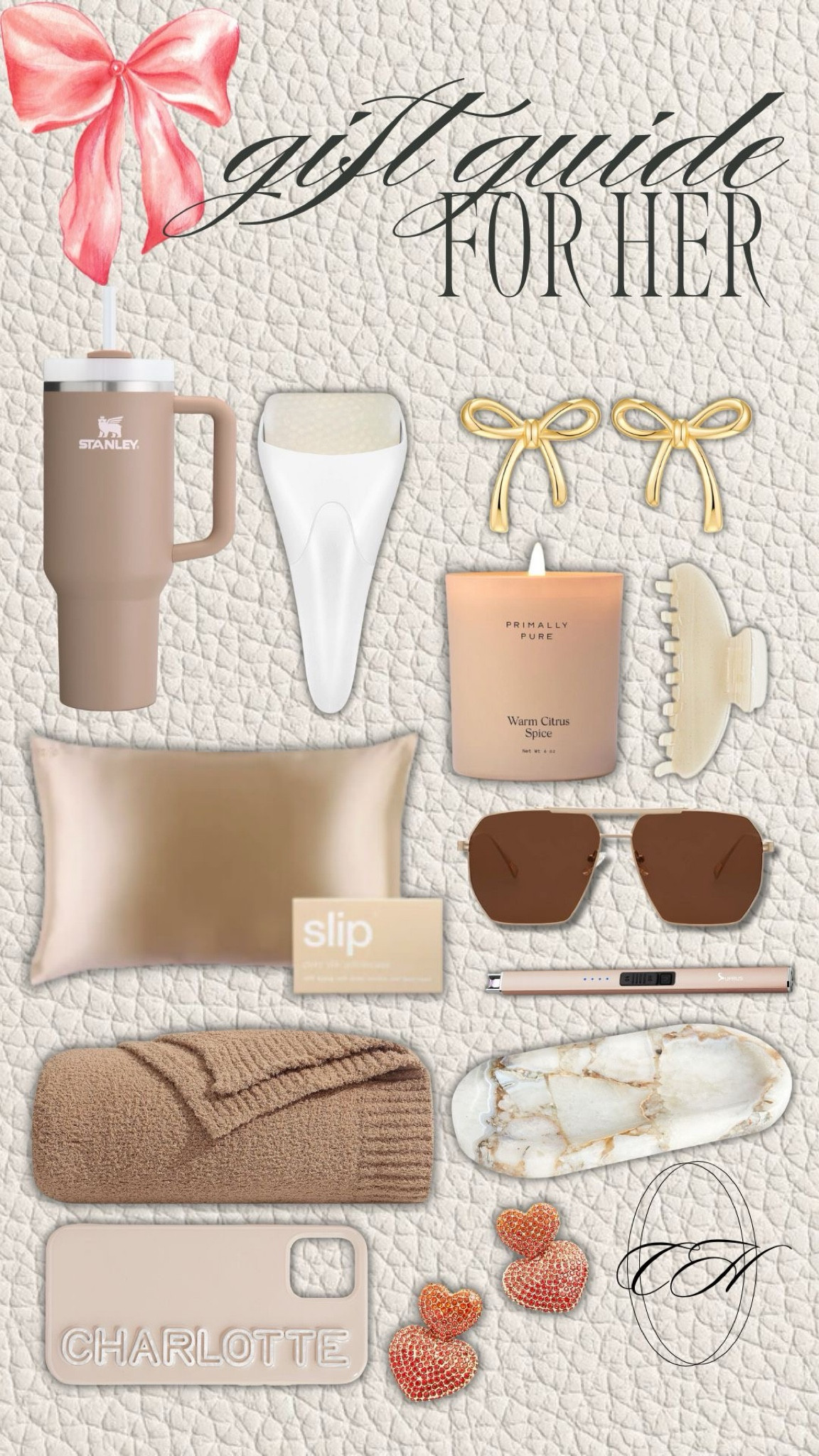 Valentine’s Day Gift Guide: for the girls in your life✨💓

gift guide, gift guide for her, gift guide for friends, neutral gift guide, earrings, primally pure, claw clip, sunglasses, marble tray, blankets, slip pillow case, personalized phone case, ice roller, Caleigh Hardy 

#LTKFindsUnder100 #LTKSeasonal #LTKGiftGuide