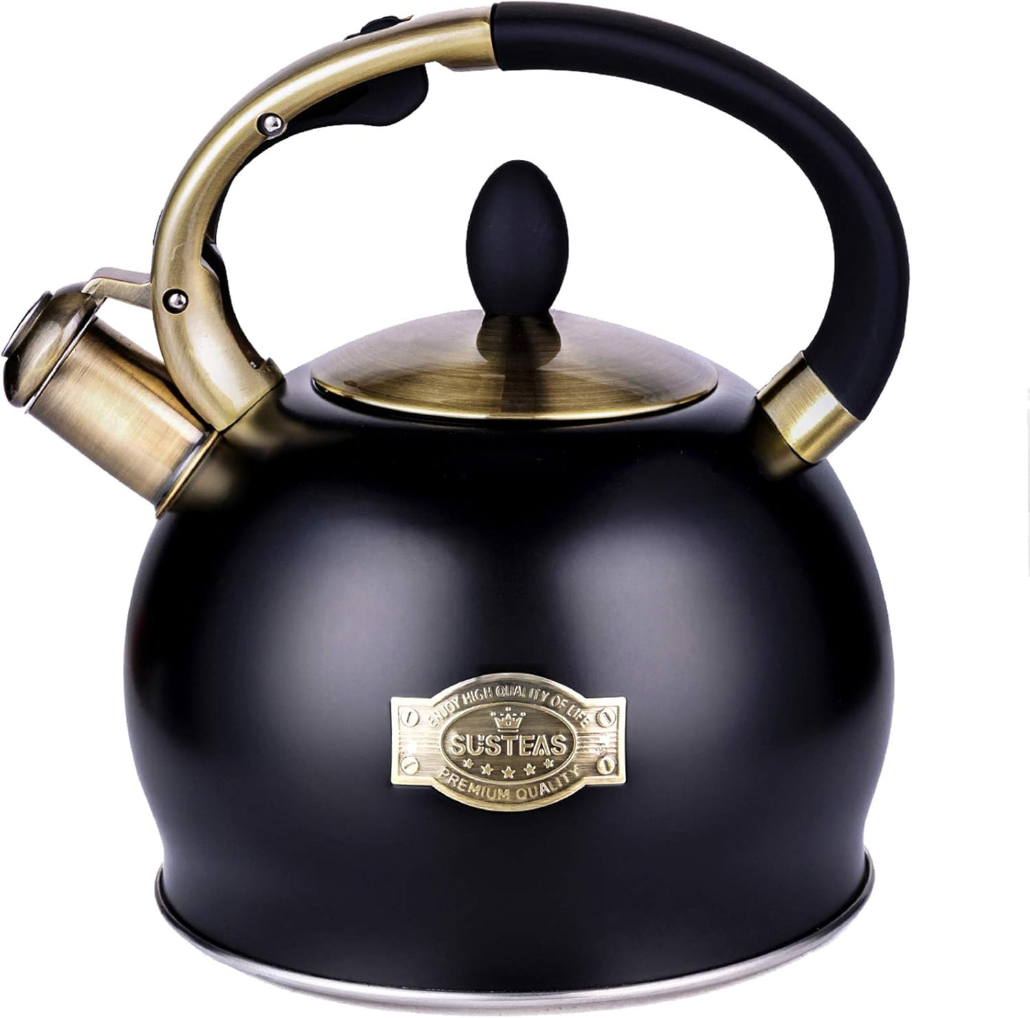 SUSTEAS Stove Top Whistling Tea Kettle - Food Grade Stainless Steel Teakettle Teapot with Cool To... | Amazon (US)
