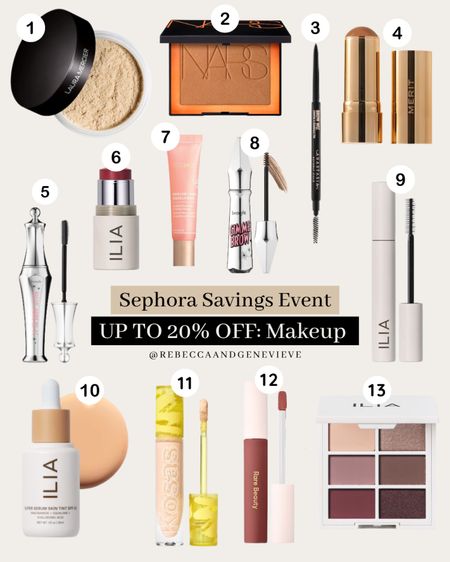 My go to makeup products on sale at Sephora! Use code SAVENOW for 20% off for Rouge, 15% off for Vib and 10% off for Insider members 🔥
-
Sephora sale. Savings event. Laura Mercier. Narss. Anastasia Beverly hills. Merit. Ilia. Kosas concealer. Rare beauty. Sale alert. Beauty products. Makeup favorites. 

#LTKsalealert #LTKunder50 #LTKBeautySale