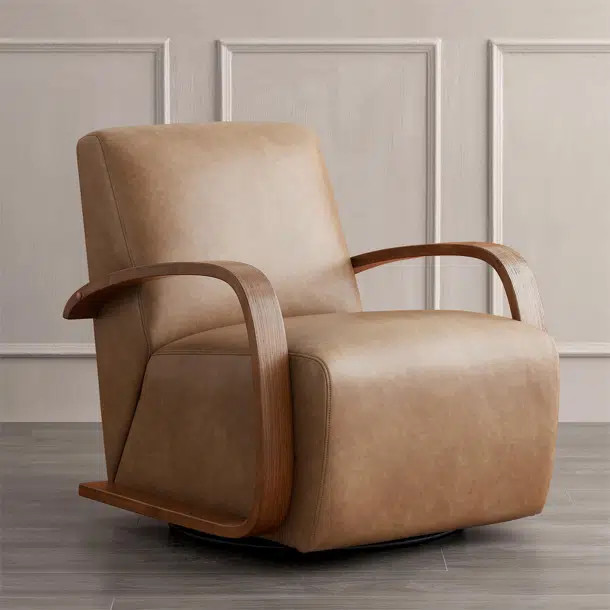 Ynes 30.8" Wide Upholstered Swivel Armchair | Wayfair North America