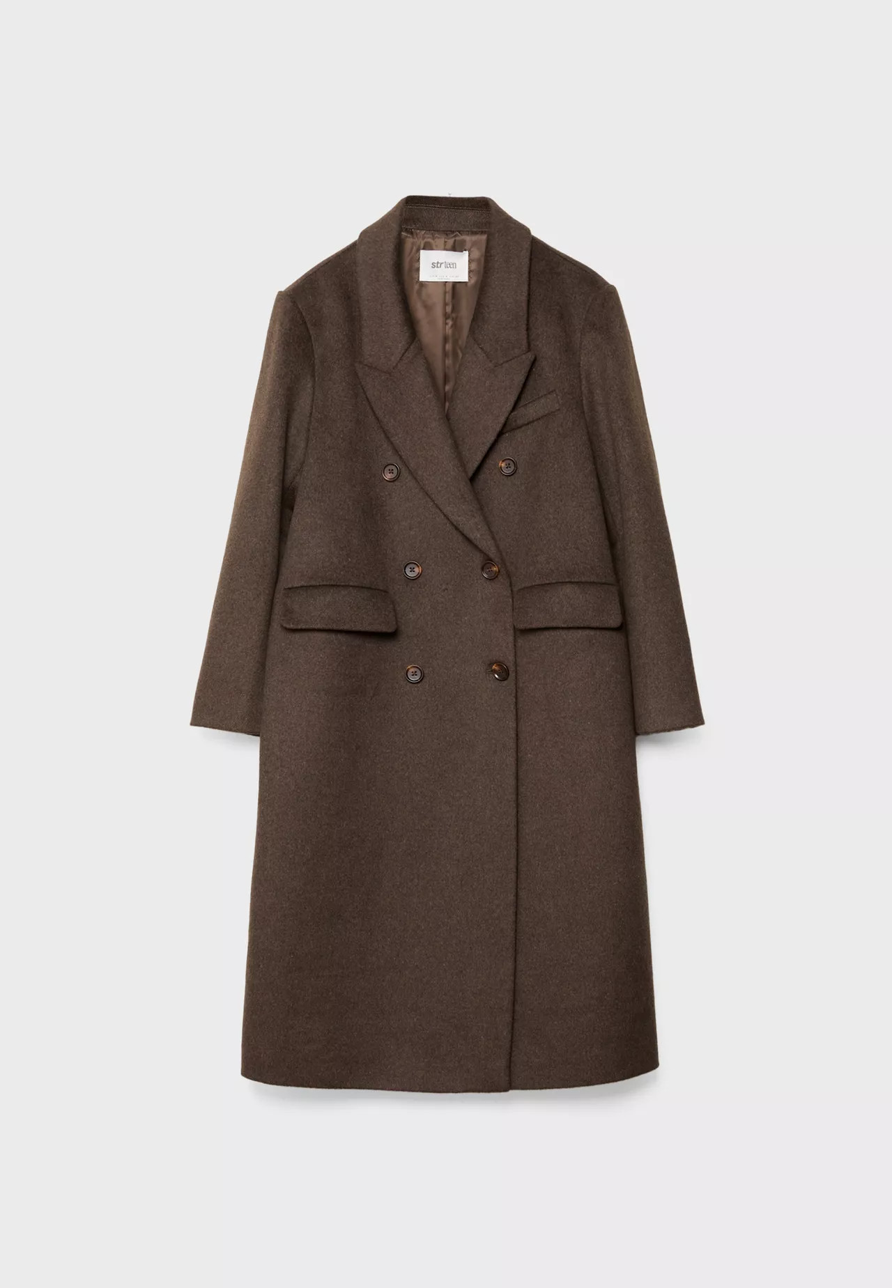 Long oversize double-breasted coat | Stradivarius (UK)