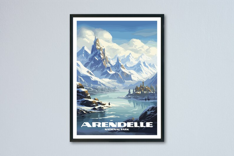 Arendelle Minimalist National Park Poster Digital Download Home Decor Frozen Print - Etsy | Etsy (US)