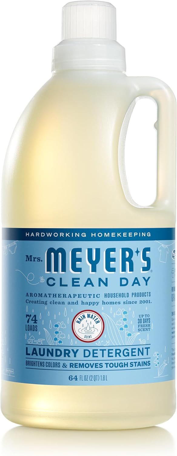 MRS. MEYER'S CLEAN DAY Laundry Detergent, Rain Water Scent, 64 Ounce Bottle | Amazon (US)