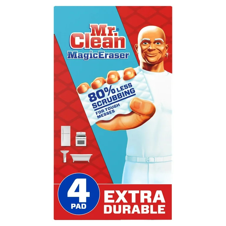 Mr. Clean Magic Eraser Extra Durable Cleaning Pad, 4 Ct | Walmart (US)
