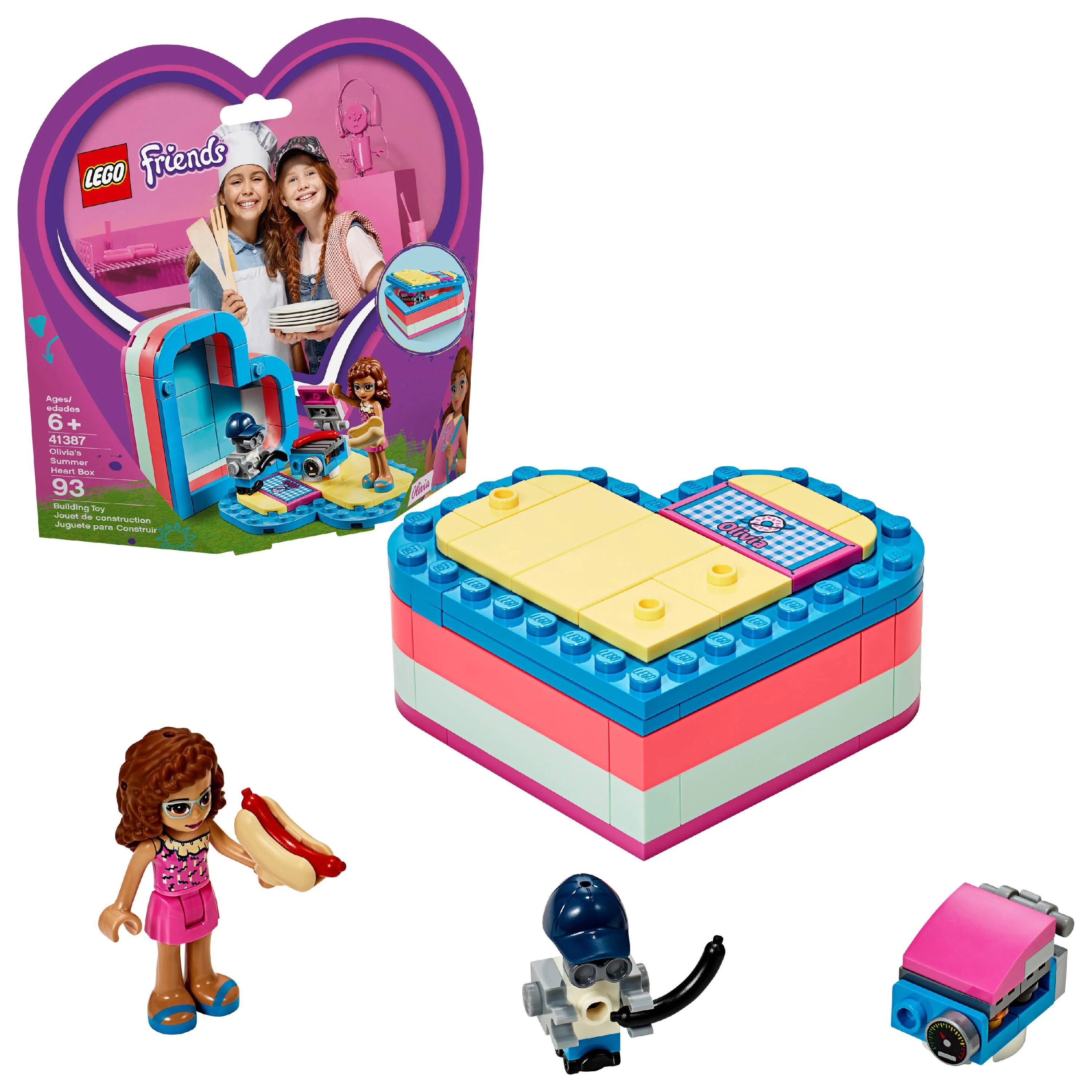 LEGO Friends Olivia's Summer Heart Box 41387 Building Set (93 Pieces) | Walmart (US)