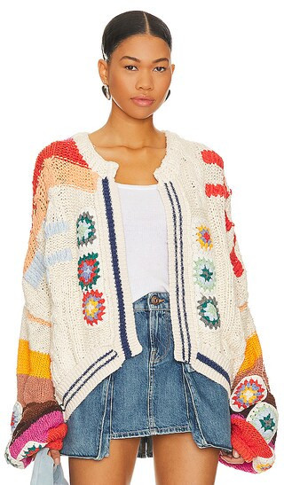 Free People Clear Skies Cardi in Cream. - size S | Revolve Clothing (Global)