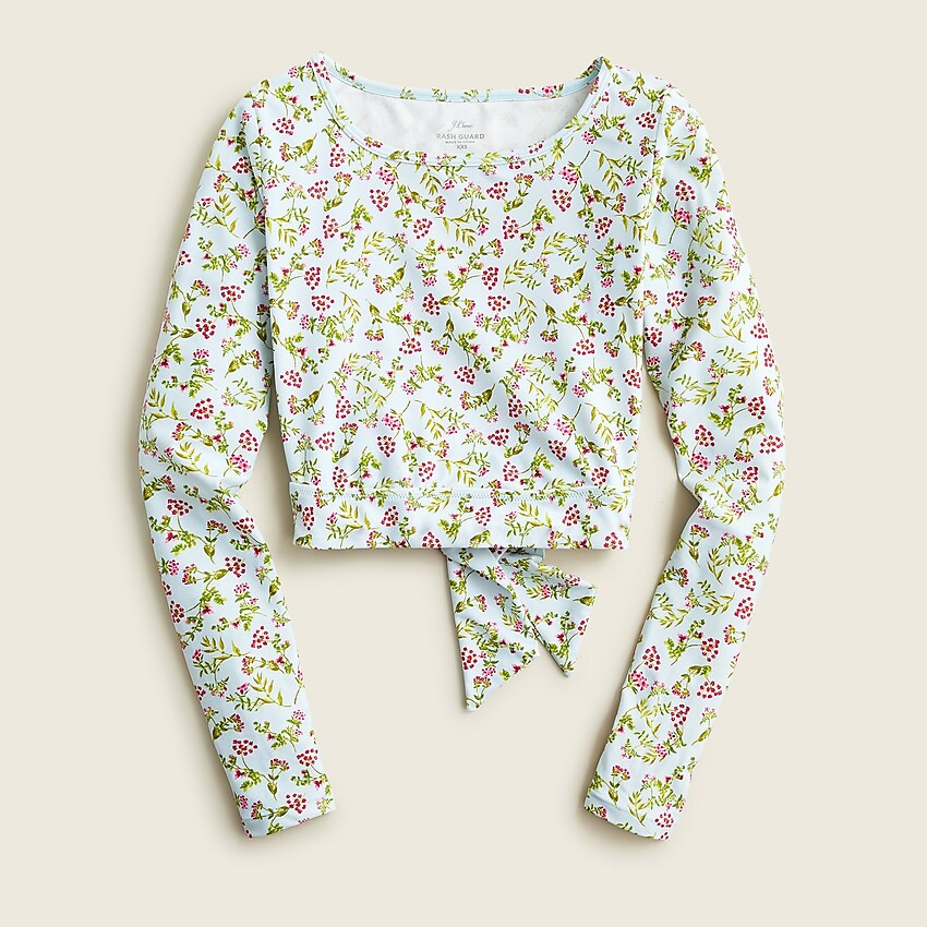 Cropped rash guard in cloud meadow floral | J. Crew US