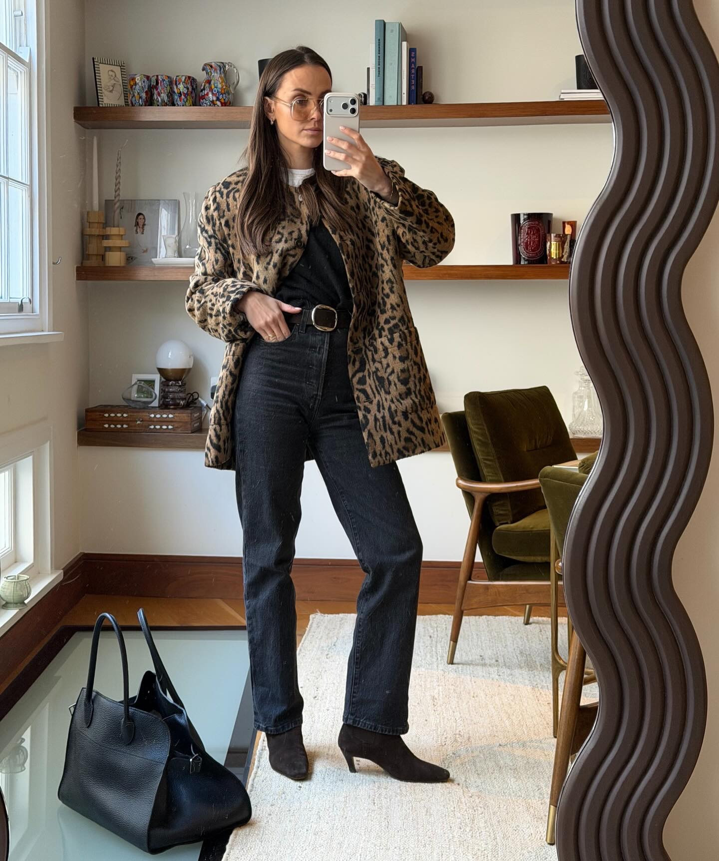 Leopard coat, black jeans, denim finds, brown suede boots, brown boots, dune boots, suede boots, winter outfit, winter coats, casual outfit 

#LTKeurope #LTKstyletip #LTKwinter