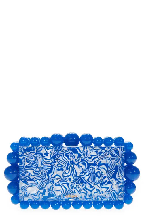 Cult Gaia Eos Beaded Acrylic Box Clutch in Persian Blue at Nordstrom | Nordstrom