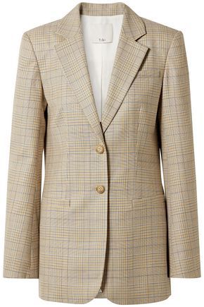 Cooper oversized Prince of Wales checked wool and silk-blend blazer | The Outnet Global