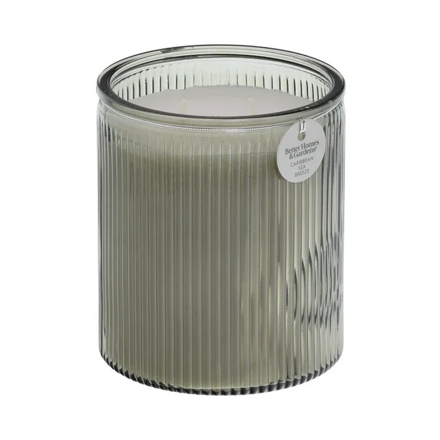Better Homes & Gardens Caribbean Sea Breeze Scented 2-Wick 17.1oz Ribbed Jar Candle | Walmart (US)