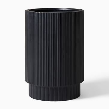 Fluted Ficonstone Indoor/Outdoor Planters | West Elm (US)