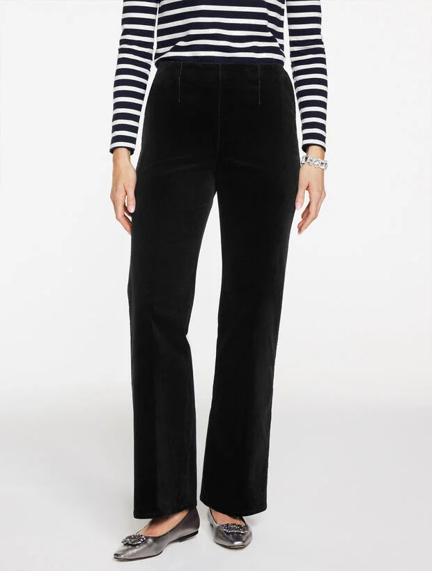 Trouser Leg Corduroy Pull-On Pants | Talbots