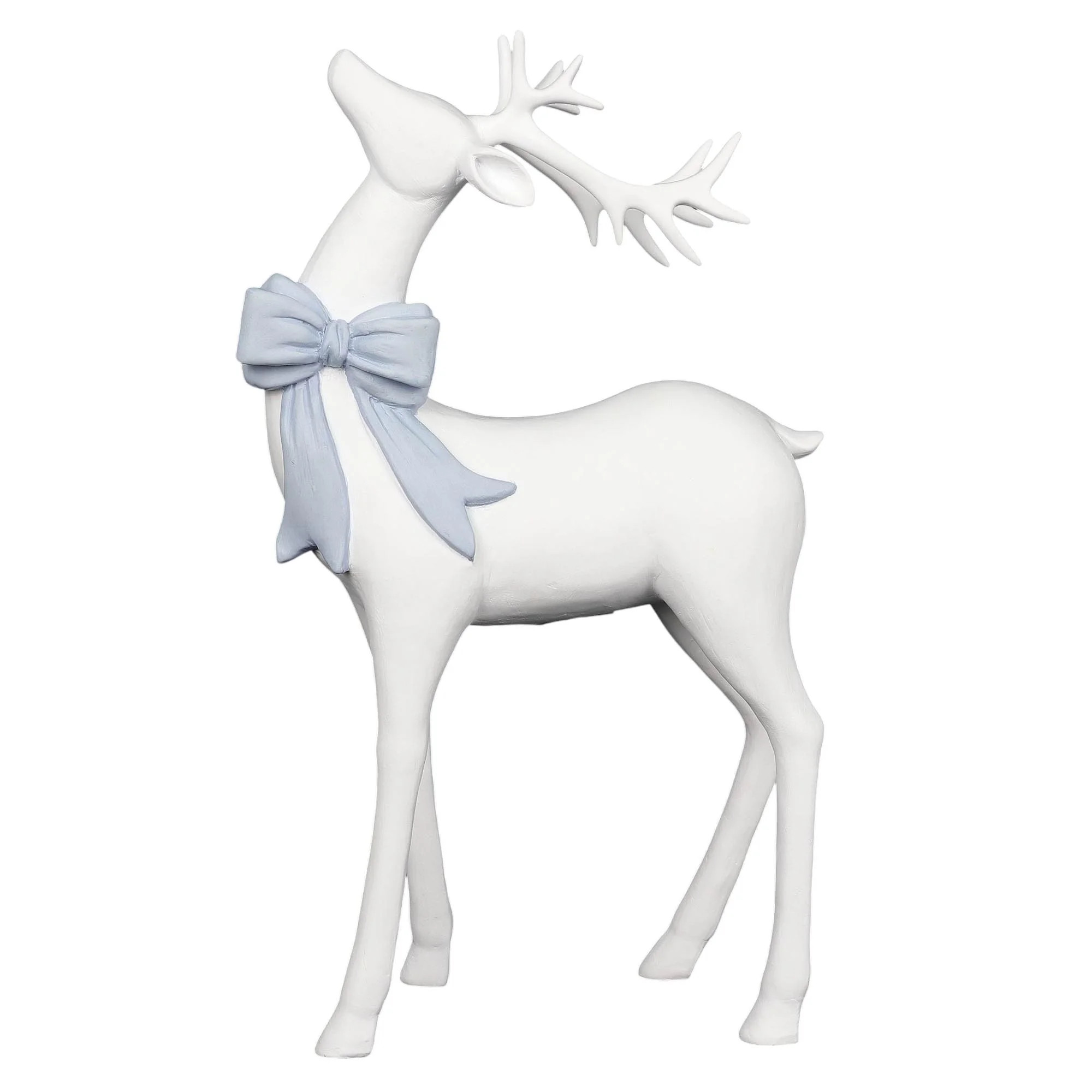 Standing Deer Christmas Tabletop Decoration, White, 16.75", by Holiday Time | Walmart (US)