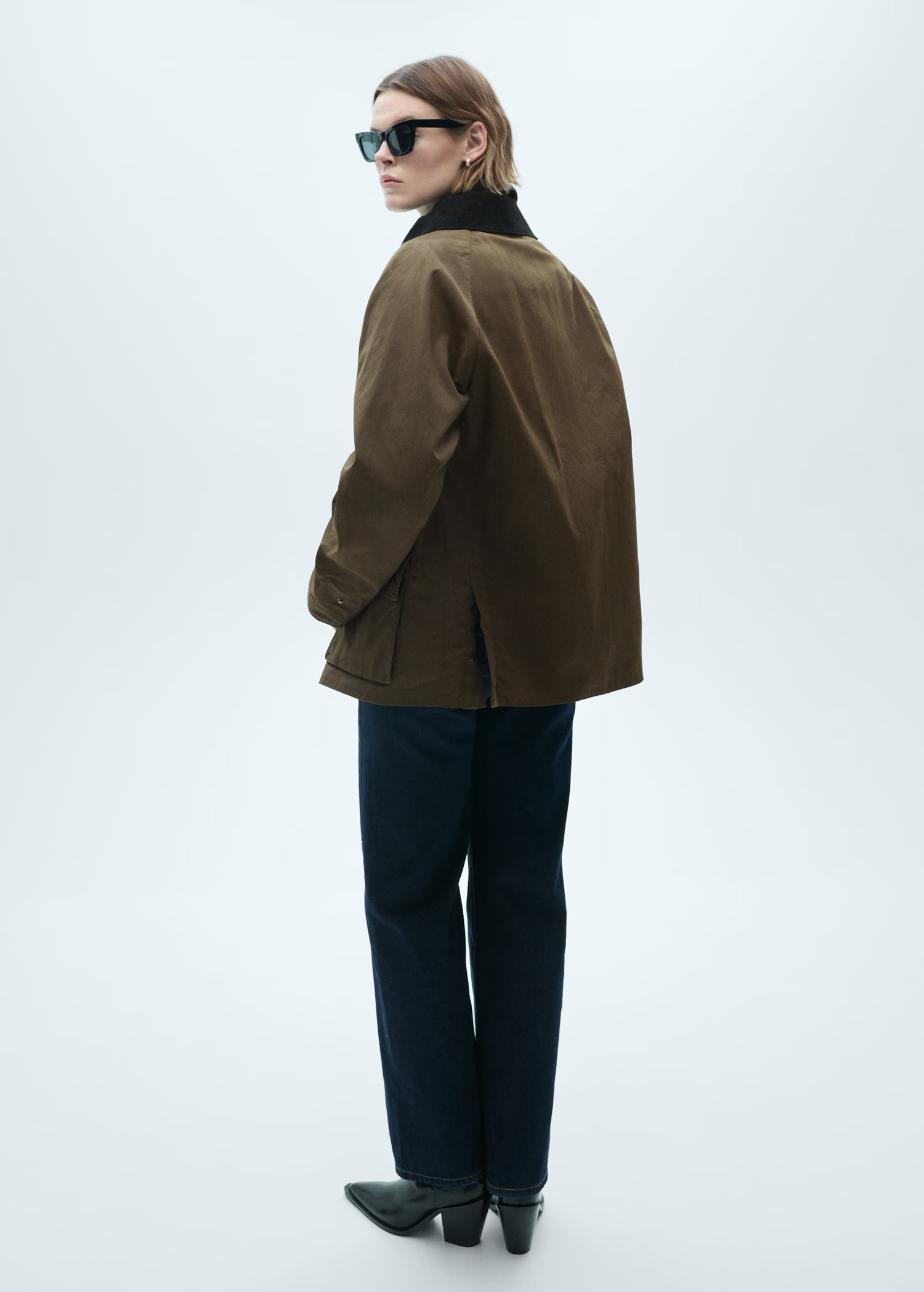 Waxed-effect parka | MANGO (US)