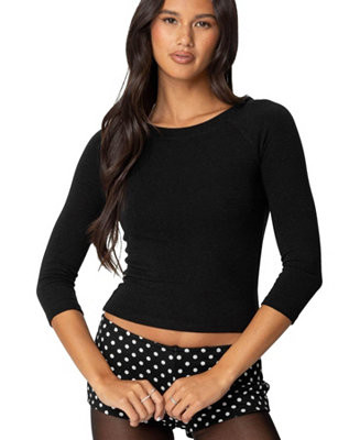 Womens Mary Quarter Sleeve Wide Neck Top | Macy's