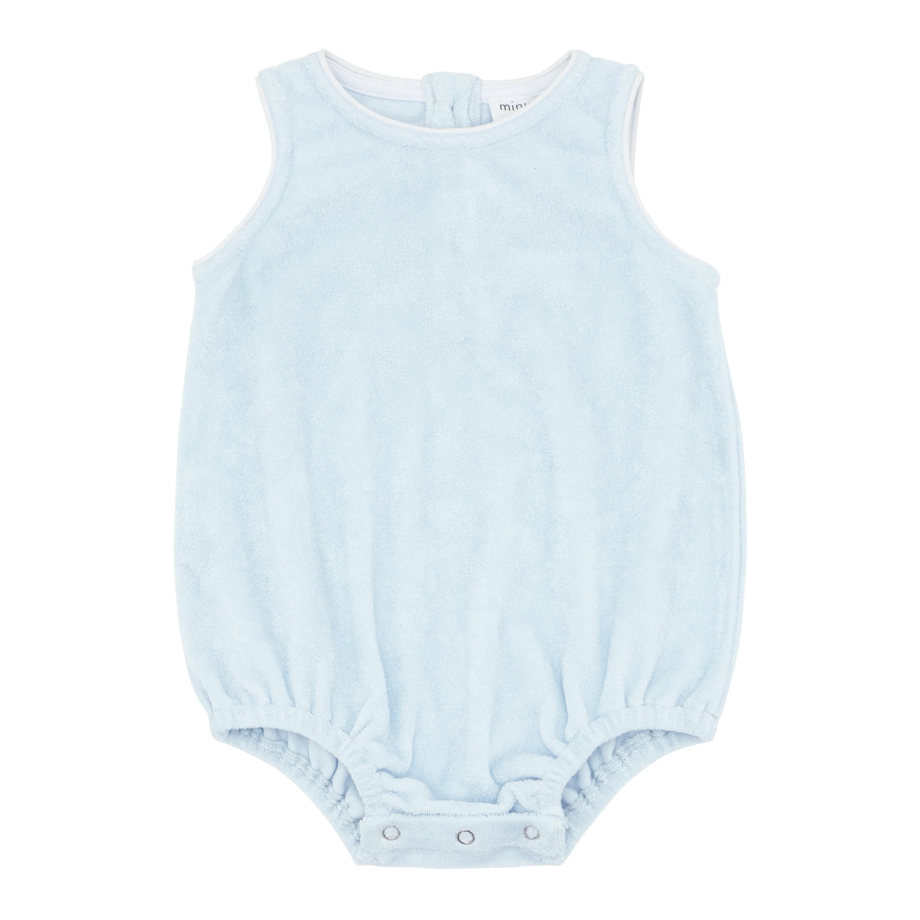 baby boys sky blue bubble romper | minnow swim | minnow
