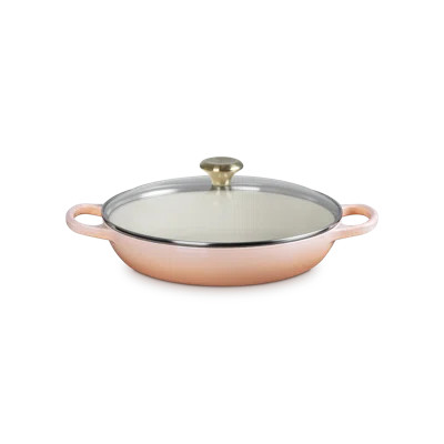 Le Creuset Enameled Cast Iron Signature Round Braiser With Glass Lid, 2.25 Qt., Olive | Wayfair North America