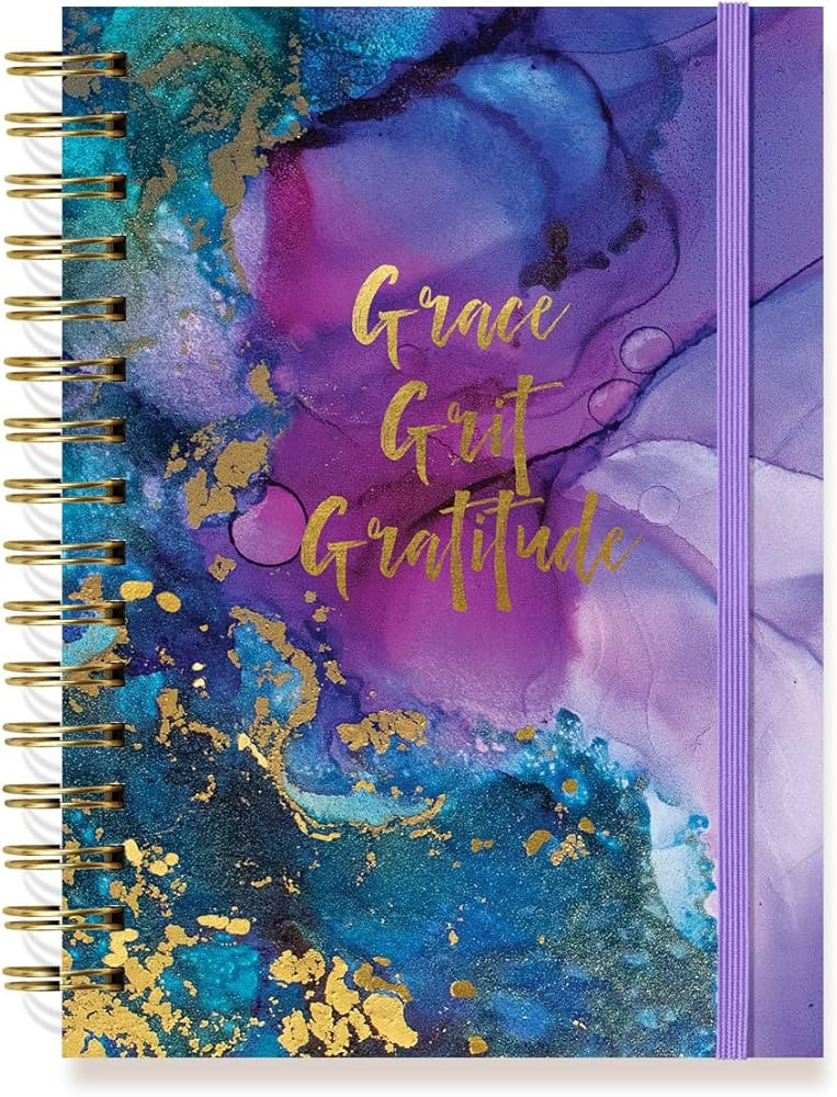 Designer Greetings, Designer Papers Flex Cover Journal with Elastic Band, “Grace, Grit, Gratitu... | Amazon (US)