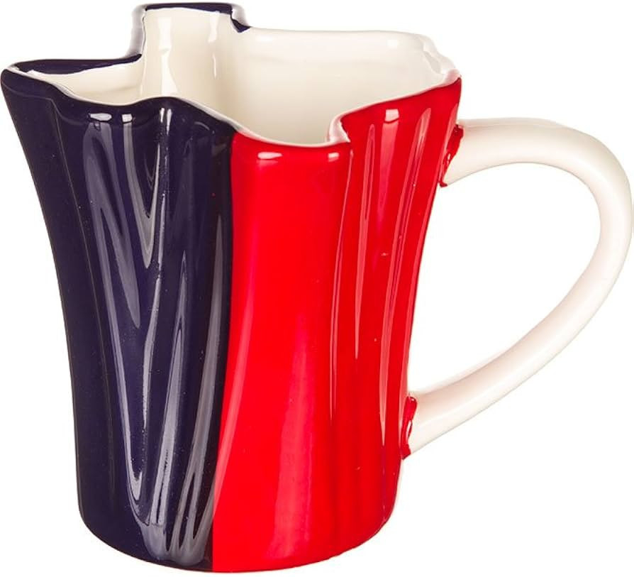 State of Texas Shaped Red White and Blue Coffee Mug 12 ounces | Amazon (US)