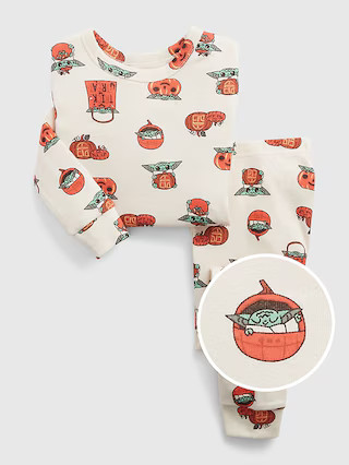 babyGap &#124 Star Wars&#153 100% Organic Cotton Halloween Grogu&#153 PJ Set | Gap (US)