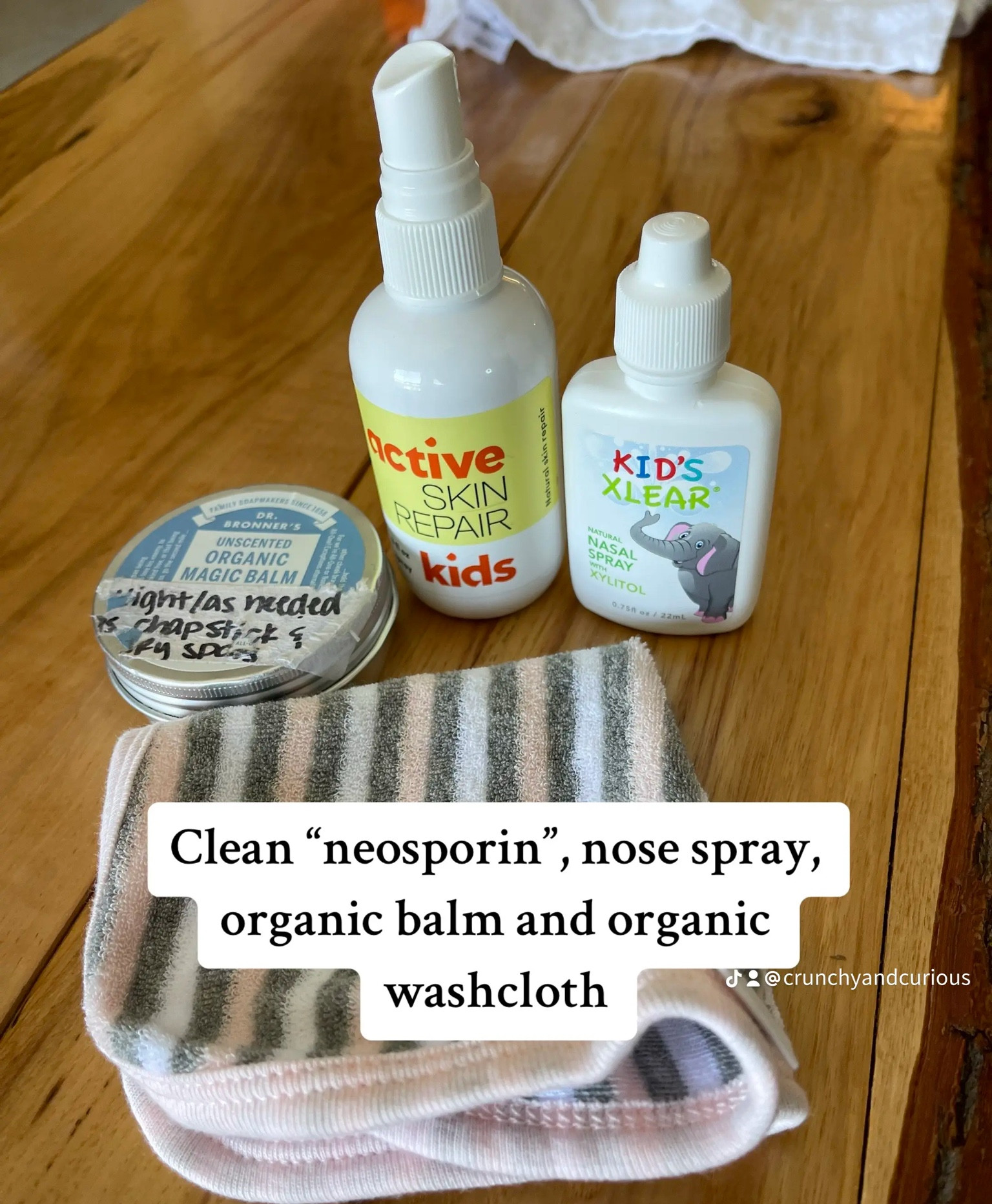 Non-toxic travel first aid

Neosporin alternative
Organic wash cloth
Best saline nose spray for babies
Toddler nose spray
Boo boo cream
Dr bronzers magic balm
Active skin repair
Cleaner choices
Xlear
Burt’s bees
Toddler travel
Baby travel

#LTKbaby #LTKkids #LTKtravel