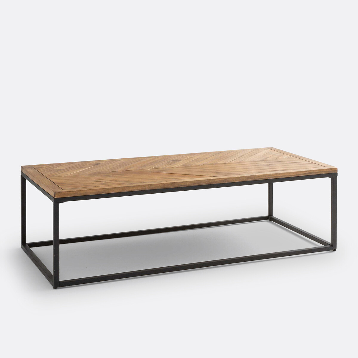 Nottingham Parquet Pine & Metal Coffee Table | La Redoute (UK)