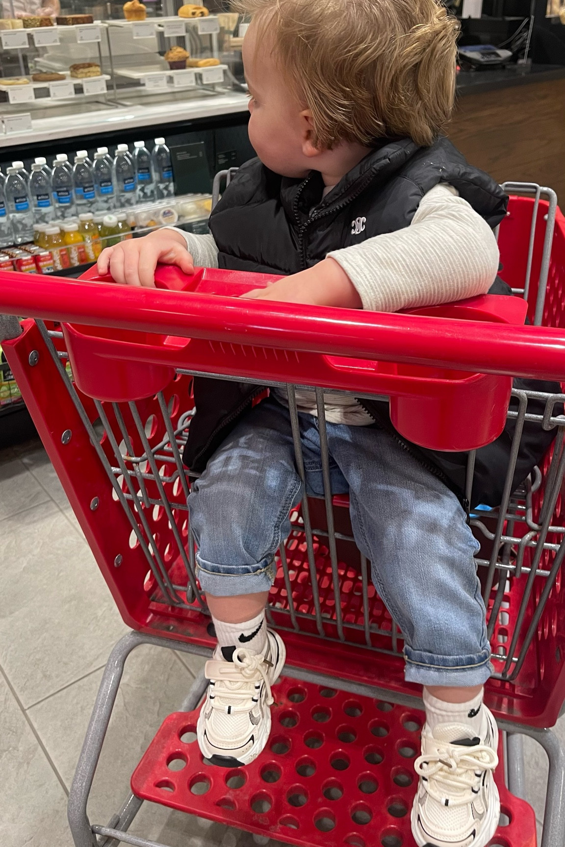 Toddler boy outfit inspiration 
Chic sporty trendy cute
Dad shoes jeans vest
Winter 

#LTKKids #LTKBaby #LTKFamily