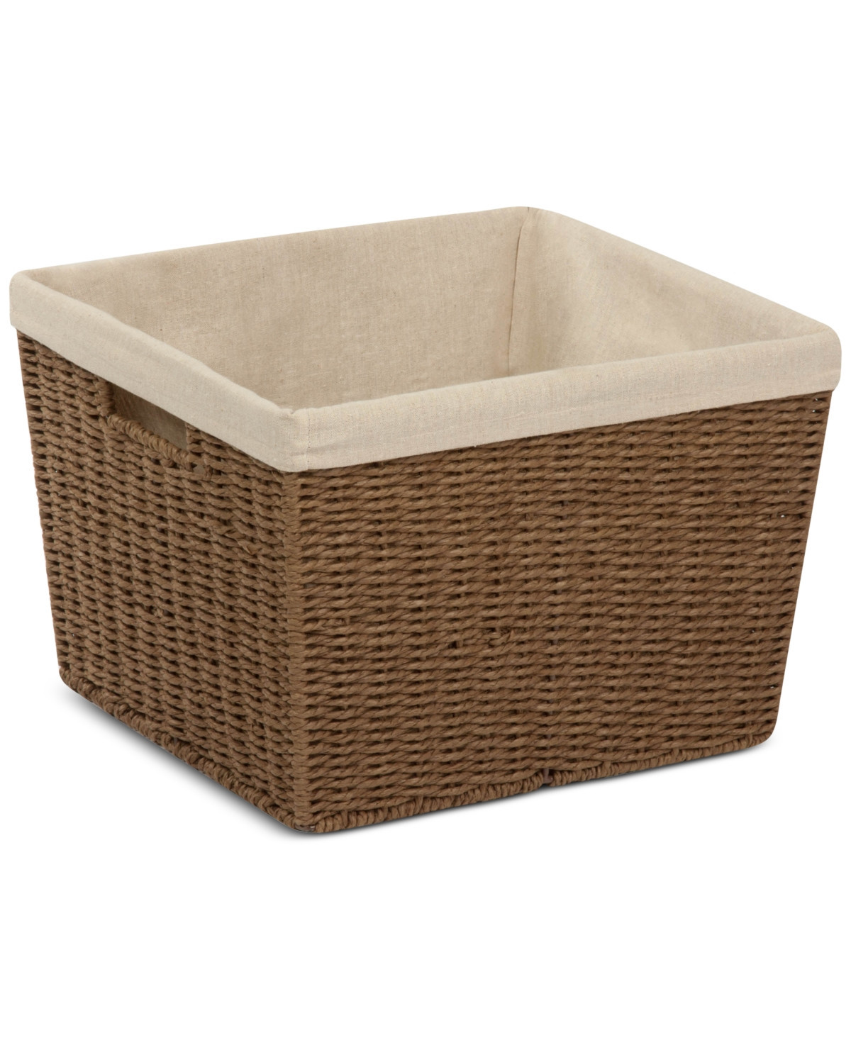 Honey-Can-Do Parchment Cord Basket with Liner - Brown | Macy's