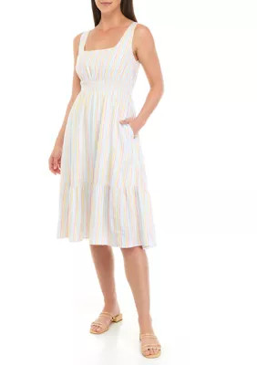 Crown & Ivy Women's Sleeveless Midi Smock Dress, Large | Belk