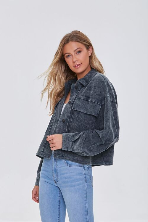 Reverse Fleece Drop-Sleeve Jacket | Forever 21 (US)