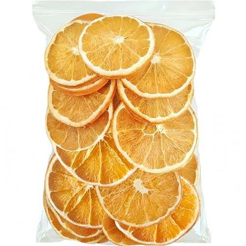 Dried Orange Slices, 6.4oz/180g,dehydrated fruit | Approx 35 to 50+ Slices |Navel Oranges, Nutritious & Clean, Mellow Sweet, Concentrated Oranges Aroma, Sugar Free, Color-Free, Cocktail Garnish, Bright Flavoring for Drinks | Amazon (US)
