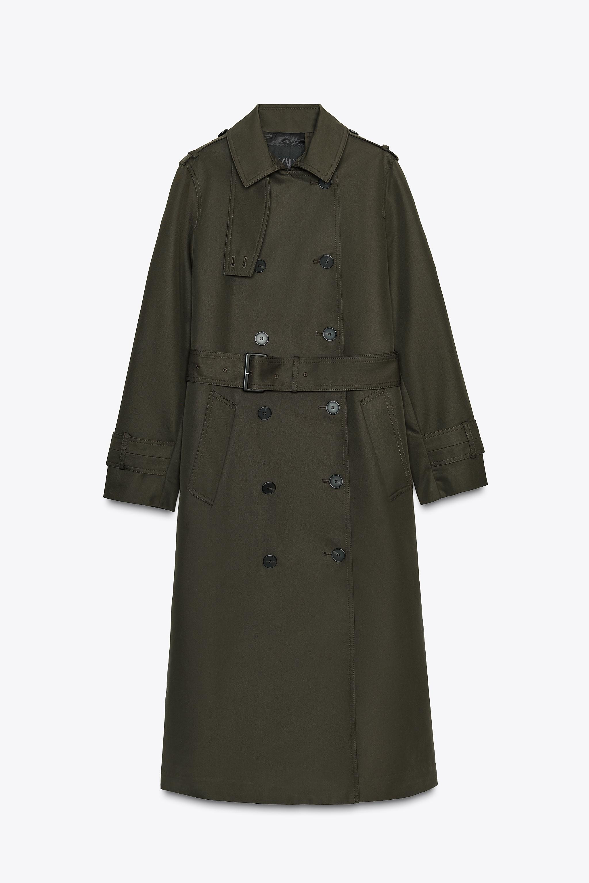 WATER REPELLENT DOUBLE-BREASTED TRENCH COAT ZW COLLECTION$ 149.00 Dark khaki Light camelDark khak... | Zara AU