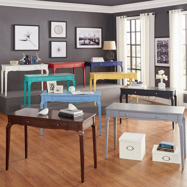 Daniella 1-drawer Wood Accent Office Writing Desk by iNSPIRE Q Bold - Vulcan Black | Bed Bath & Beyond