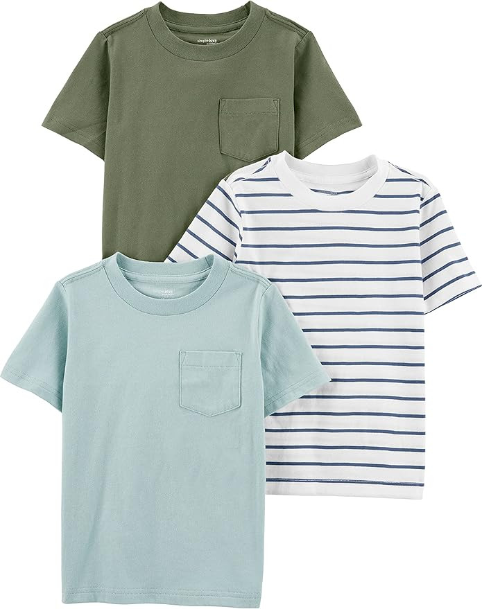 Simple Joys by Carter's Baby Boys' 3-Pack Short-Sleeve Tee Shirts | Amazon (US)