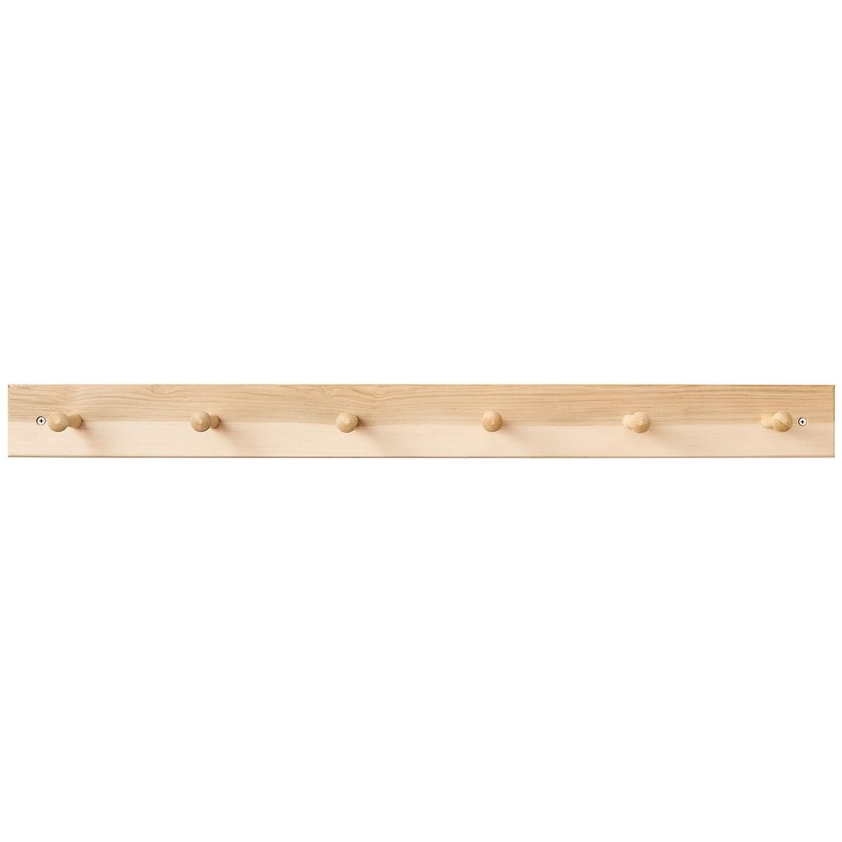 6-Peg Maple Shaker Rack Unfinished | The Container Store