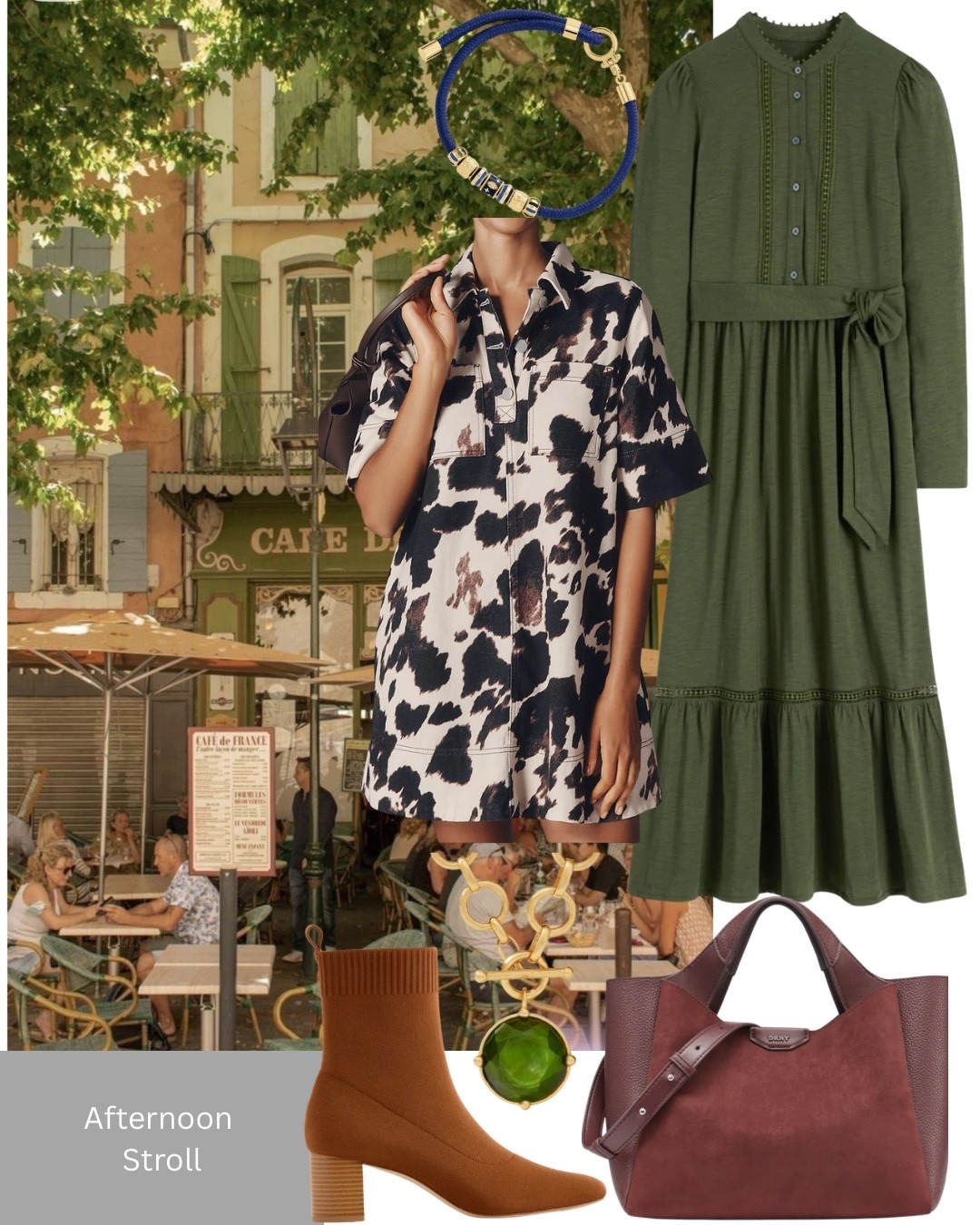 Always drawn to earth tones. Loving this cow print denim mini dress with the brown boots too! 

#LTKSeasonal #LTKShoeCrush #LTKItBag