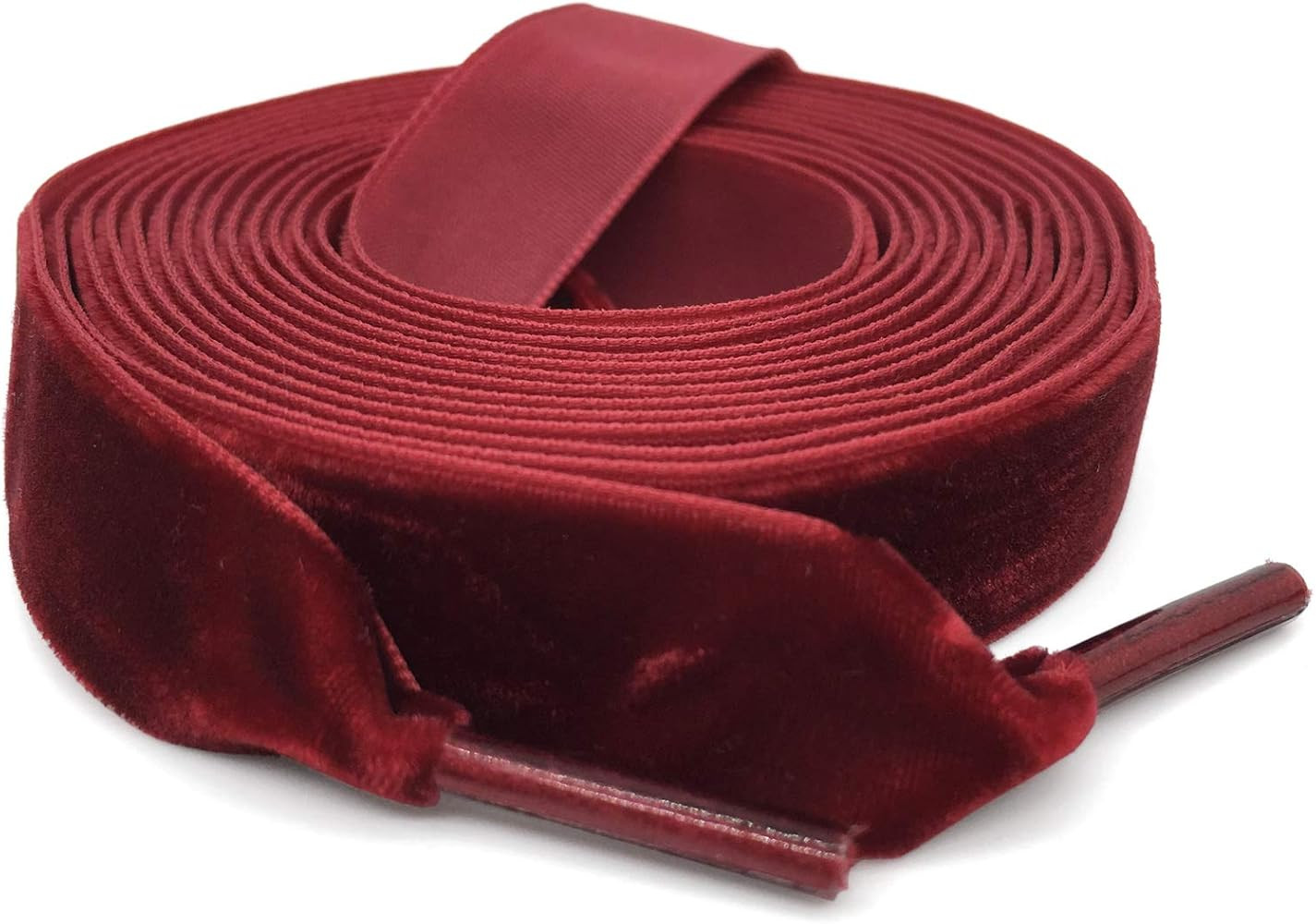 Flat Wide Velvet Shoelaces: 2 Pairs 1.6CM Single Side Velvet Laces for Women | Amazon (US)