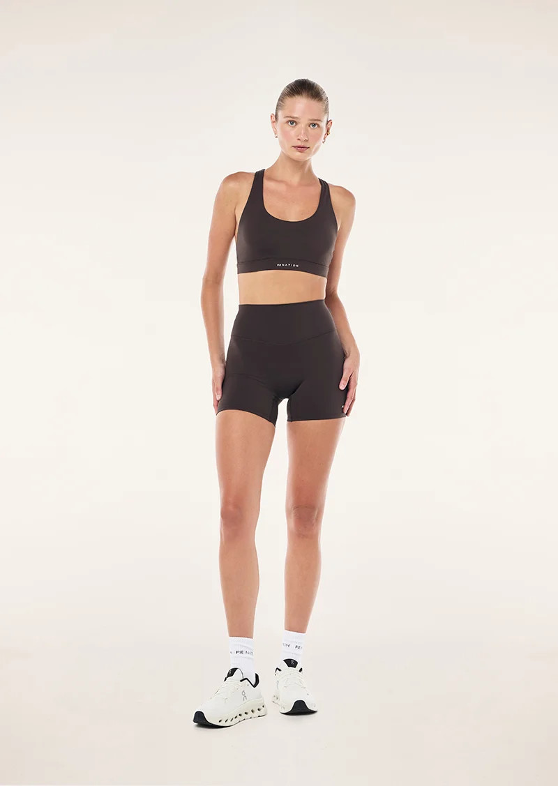 SIGNATURE 5" BIKE SHORT IN COFFEE | P.E Nation AU