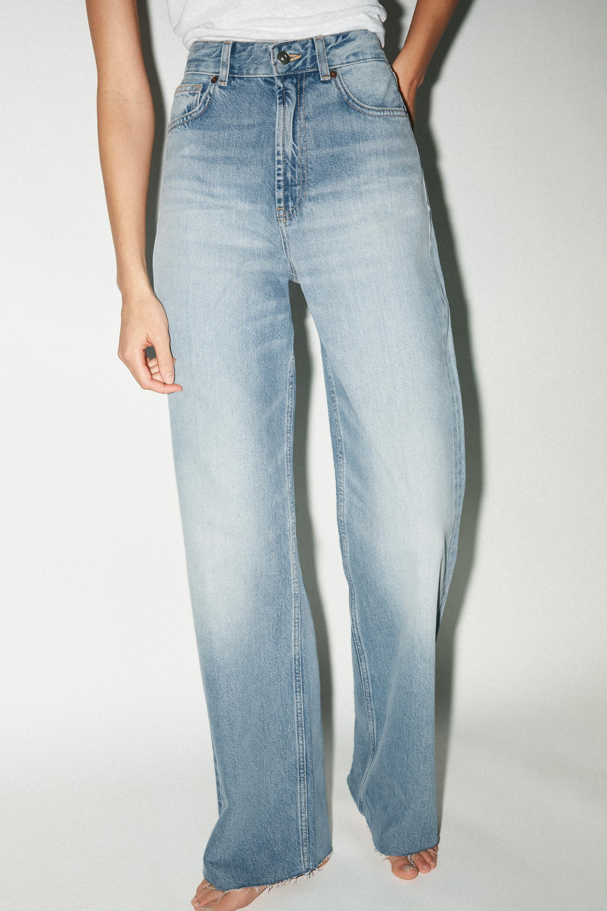 TRF HIGH RISE WIDE LEG JEANS | Zara US