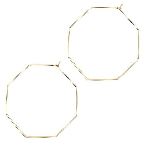 WOWSHOW Fashion Geometric Octagon Hexagon Hoop Earrings for Women Girls | Amazon (US)