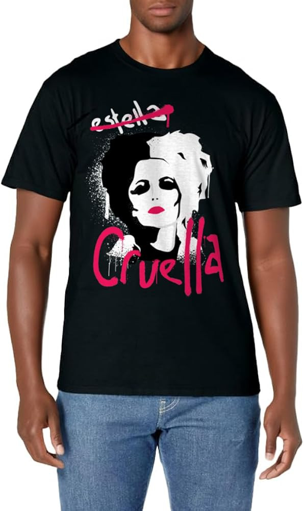 Disney Cruella Estella Punk Rock Spray Paint T-Shirt | Amazon (US)