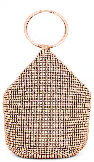 Bianca Ball Mesh Handle Bag in Rose Gold | Revolve Clothing (Global)