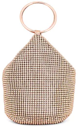 Bianca Ball Mesh Handle Bag in Rose Gold | Revolve Clothing (Global)